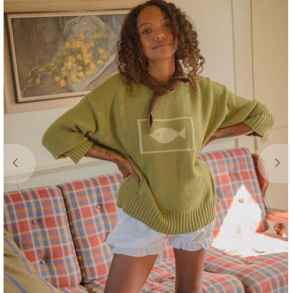 Sonderhaus Green Shelle Sweater